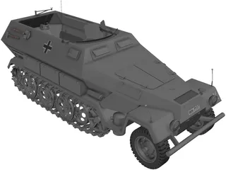 SdKfz 251/1 Hanomag 3D Model preview
