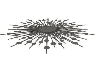 Raindrop Mirror 3D Model preview