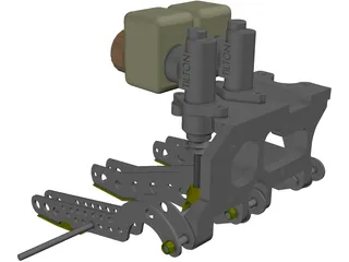 Tilton Floor-Mount Pedal Assembly 3D Model preview
