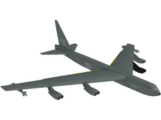Boeing B-52 Stratofortress 3D Model preview