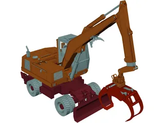 Minelli cm190 Excavator 3D Model preview