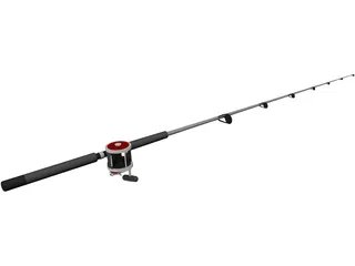 Penn Deep Sea Fishing Rod Reel Combo 3D Model preview