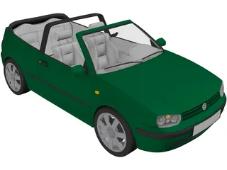 Volkswagen Golf Cabrio 3D Model preview