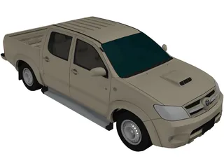 Toyota Hilux Extended Cab 3D Model preview