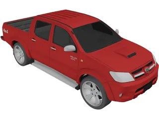 Toyota Hilux Crew Cab 3D Model preview