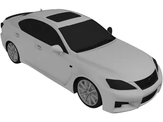 Lexus IS-F (2009) 3D Model preview