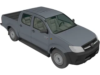 Toyota Hilux Crew Cab 2.5 STD 3D Model preview