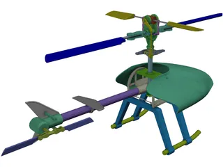 RC Helicopter 3D Model preview
