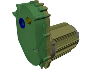 EV Drivetrain Azure 3D Model preview