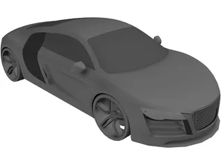 Audi R8 3D Model preview