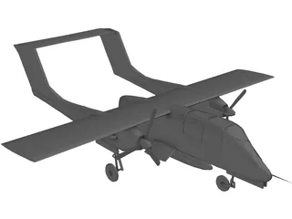 OV-10 3D Model preview