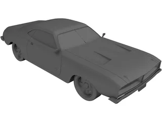 Dodge Charger RT (1969) 3D Model preview