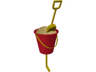 Sand Bucket 3D Model preview