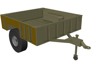 Military Trailer 3D Model preview