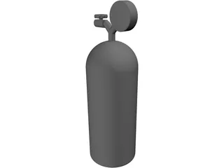 Nitrous Oxide Cilinder 3D Model preview