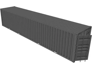 Shipping Container 40x08x08 3D Model preview