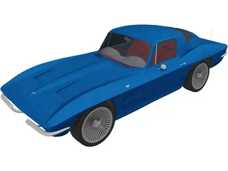 Chevrolet Corvette Stingray (1964) 3D Model preview