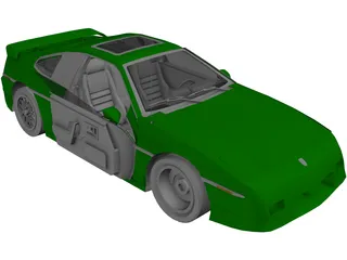 Pontiac Fiero GT (1987) 3D Model preview