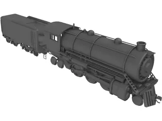 Train Locomotive 3D Model preview
