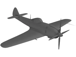 A6M2-0 Airplane 3D Model preview