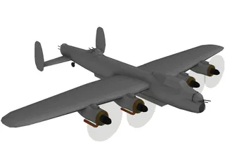 Avro Lancaster 3D Model preview