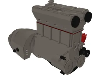 V8 Engine 3D Model preview