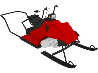Snowmobile 3D Model preview