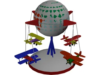 Toy Carousel 3D Model preview