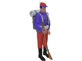 Soldier (1879) 3D Model preview
