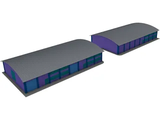 Industrial Units 3D Model preview