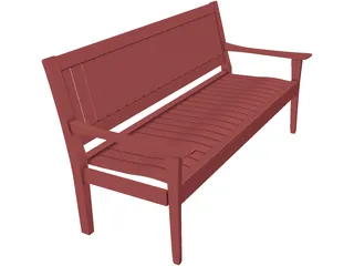 Madison Bench 3D Model preview