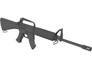 M-16 A2 Rifle 3D Model preview