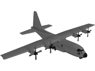 Lockheed AC-130 Hercules 3D Model preview
