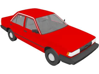 Nissan Sentra [+Interior] (1989) 3D Model preview