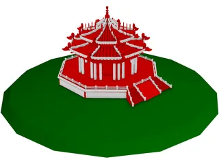 Chinese Building 3D Model preview