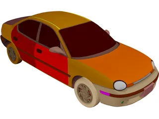 Dodge Neon (1995) 3D Model preview