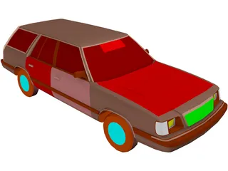 Plymouth Reliant Wagon (1985) 3D Model preview