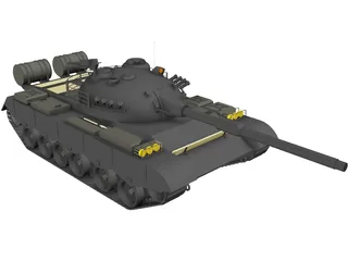 Type 80 Russian Tank 3D Model preview