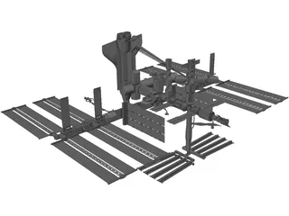 International Space Station 3D Model preview