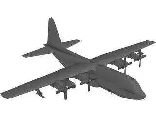 Lockheed AC-130U Spooky 3D Model preview