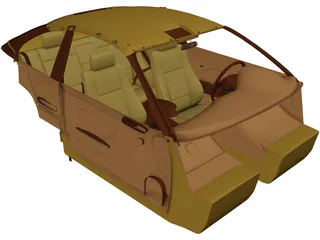 Interior BMW 330i 3D Model preview