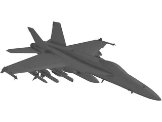 F-18E 3D Model preview