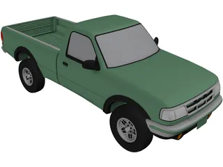 Ford Ranger XLT Pickup 4x4 (1994) 3D Model preview