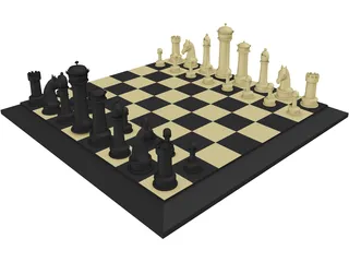 Chess Set 3D Model preview