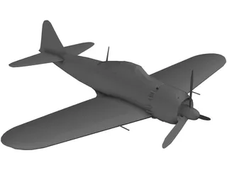 A6M Zero 3D Model preview