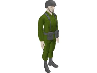 Soldier Male 3D Model preview
