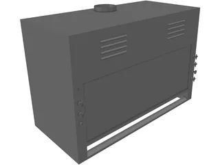 6 Inch Laboratory Fume Hood 3D Model preview