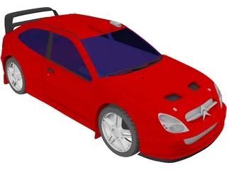 Citroen Xsara Coupe Rally Car 3D Model preview