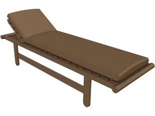 Chaise Longue 3D Model preview