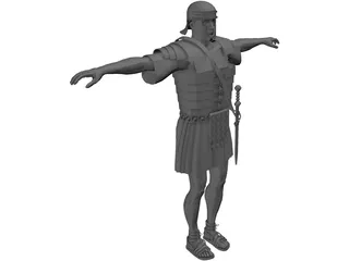 Roman Soldier 3D Model preview